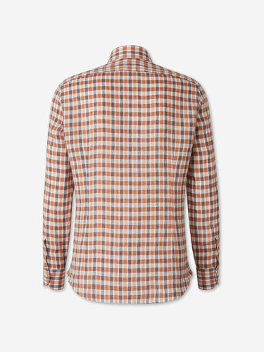 Santa Eulalia Hombre Barcelona Camisa Cuadros color Naranja Oscuro sku 531-006697 02 - Foto 2