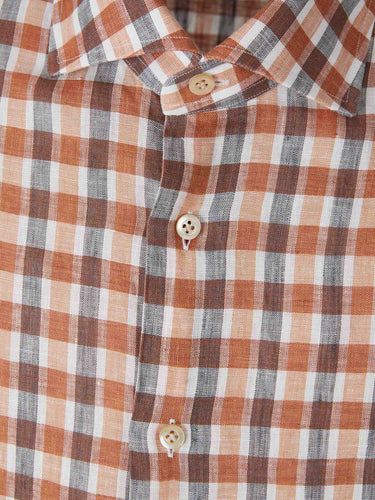 Santa Eulalia Hombre Barcelona Camisa Cuadros color Naranja Oscuro sku 531-006697 02 - Foto 3