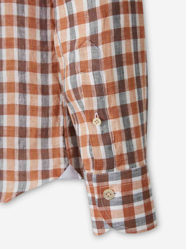 Santa Eulalia Hombre Barcelona Camisa Cuadros color Naranja Oscuro sku 531-006697 02 - Foto 4