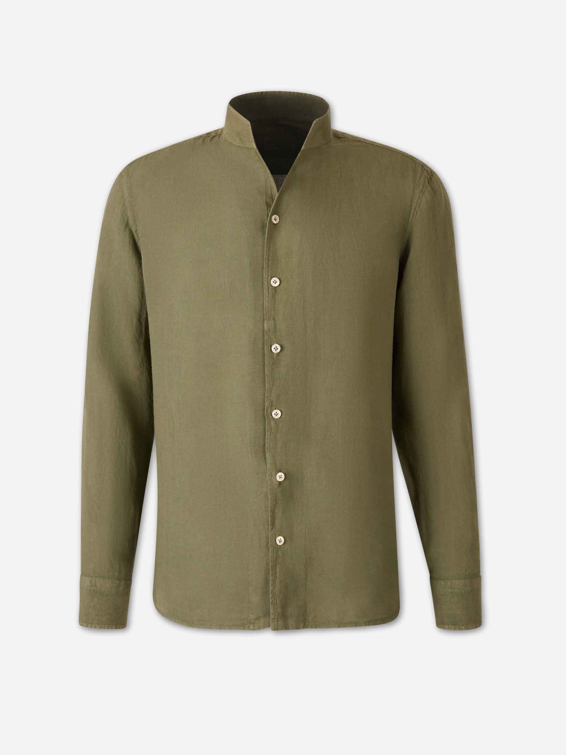 Santa Eulalia Hombre Barcelona Camisa Lisa Casual color Verde Militar sku 531-006705 04 - Foto 1