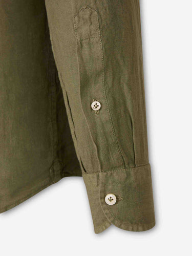Santa Eulalia Hombre Barcelona Camisa Lisa Casual color Verde Militar sku 531-006705 04 - Foto 4
