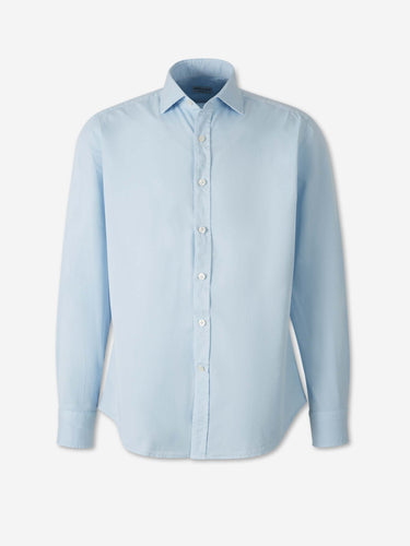 Santa Eulalia Hombre Barcelona Camisa Clásica Lisa color Azul Celeste sku 531-006706 02 - Foto 1