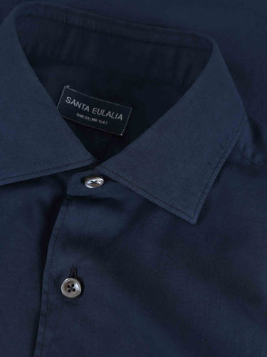 Santa Eulalia Hombre Barcelona Camisa Lisa Algodón color Azul Marino sku 531-006716 03 - Foto 3