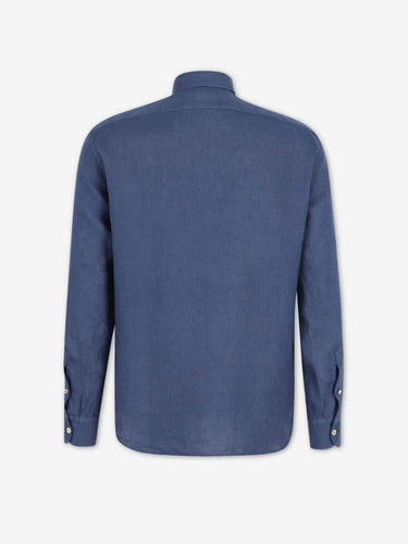 Santa Eulalia Hombre Barcelona Camisa Lino color Azul Marino sku 531-006718 02 - Foto 2