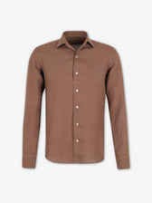 Santa Eulalia Hombre Barcelona Camisa Lino color Marrón sku 531-006718 04 - Foto 1