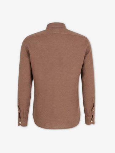 Santa Eulalia Hombre Barcelona Camisa Lino color Marrón sku 531-006718 04 - Foto 2