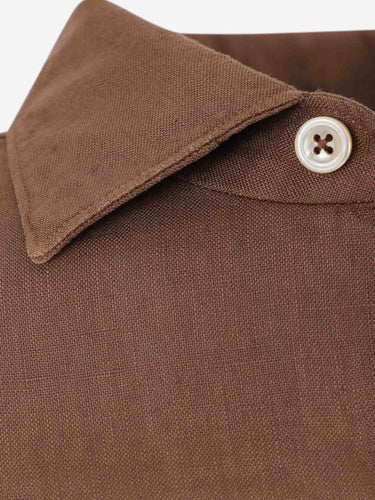 Santa Eulalia Hombre Barcelona Camisa Lino color Marrón sku 531-006718 04 - Foto 3