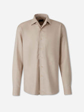 Brioni Hombre Barcelona Camisa Lisa Marcellino color Beige sku 531-006748 02 - Foto 1
