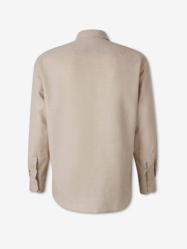 Brioni Hombre Barcelona Camisa Lisa Marcellino color Beige sku 531-006748 02 - Foto 2