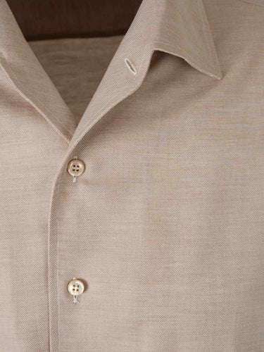 Brioni Hombre Barcelona Camisa Lisa Marcellino color Beige sku 531-006748 02 - Foto 3