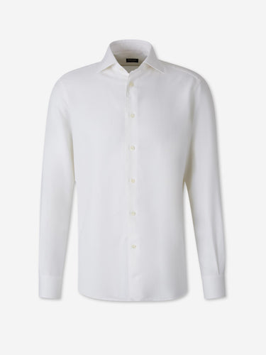 Zegna Hombre Barcelona Camisa de Vestir Lisa color Blanco sku 531-006753 01 - Foto 1