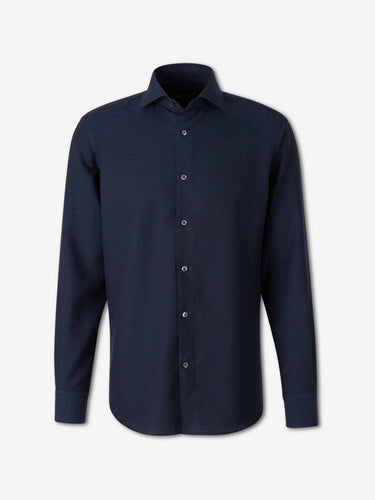 Zegna Hombre Barcelona Camisa de Vestir Lisa color Azul Marino sku 531-006753 02 - Foto 1