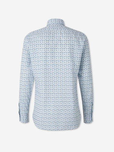 Vincenzo di Ruggiero Hombre Barcelona Camisa Estampada Algodón color Azul Celeste sku 531-006758 01 - Foto 2