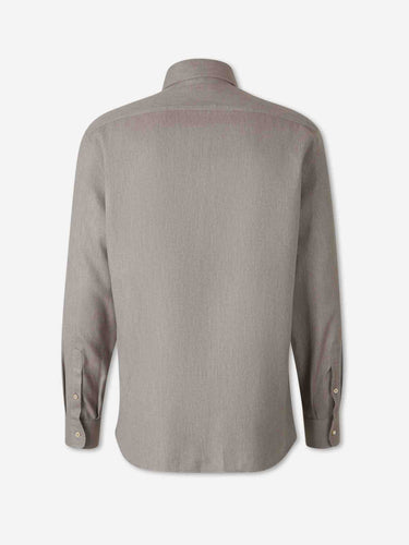 Brunello Cucinelli Hombre Barcelona Camisa Lisa Algodón color Taupe sku 531-006765 02 - Foto 2