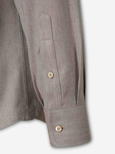Brunello Cucinelli Hombre Barcelona Camisa Lisa Algodón color Taupe sku 531-006765 02 - Foto 4