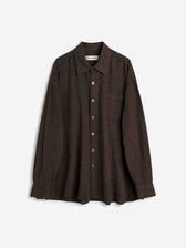 Our Legacy Hombre Barcelona Camisa Texturizada color Marrón Oscuro sku 531-006770 01 - Foto 1
