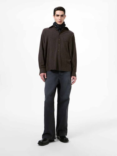 Our Legacy Hombre Barcelona Camisa Texturizada color Marrón Oscuro sku 531-006770 01 - Foto 2