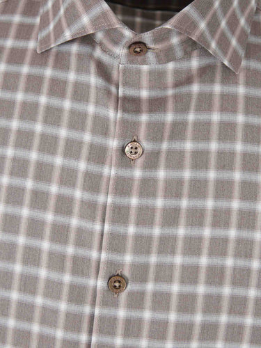 Canali Hombre Barcelona Camisa Cuadros Algodón color Gris sku 531-006773 01 - Foto 3