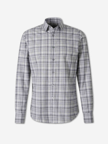Canali Hombre Barcelona Camisa Cuadros Algodón color Gris sku 531-006774 01 - Foto 1