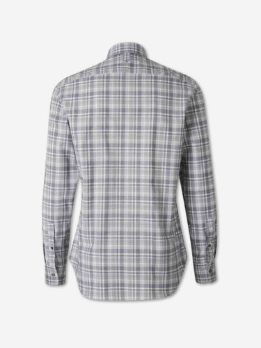 Canali Hombre Barcelona Camisa Cuadros Algodón color Gris sku 531-006774 01 - Foto 2