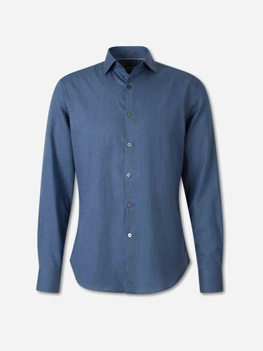 Canali Hombre Barcelona Camisa Lisa Algodón color Azul Marino sku 531-006775 03 - Foto 1