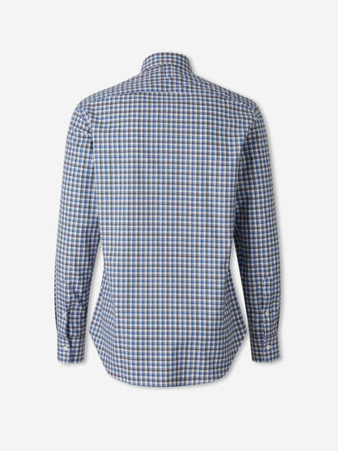 Canali Hombre Barcelona Camisa Cuadros Algodón color Azul sku 531-006777 01 - Foto 2