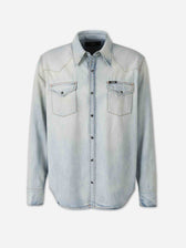 Amiri Hombre Barcelona Camisa Denim Western color Azul Denim Claro sku 531-006781 01 - Foto 1