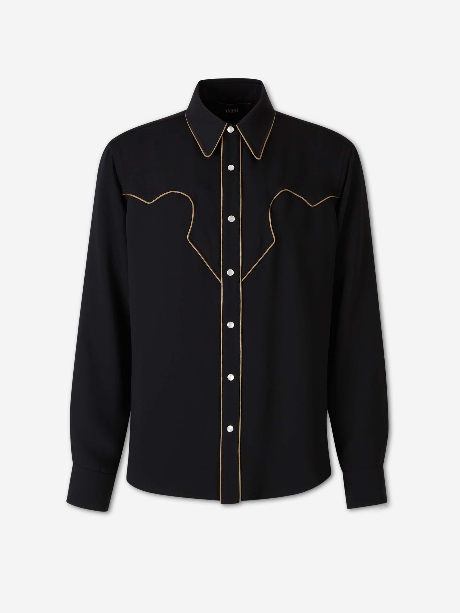 Amiri Hombre Barcelona Camisa Poliéster Western color Negro sku 531-006783 01 - Foto 1