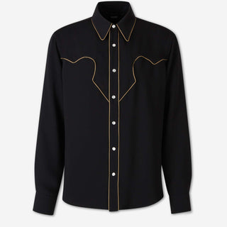 Amiri Hombre Barcelona Camisa Poliéster Western color Negro sku 531-006783 01 - Foto 1