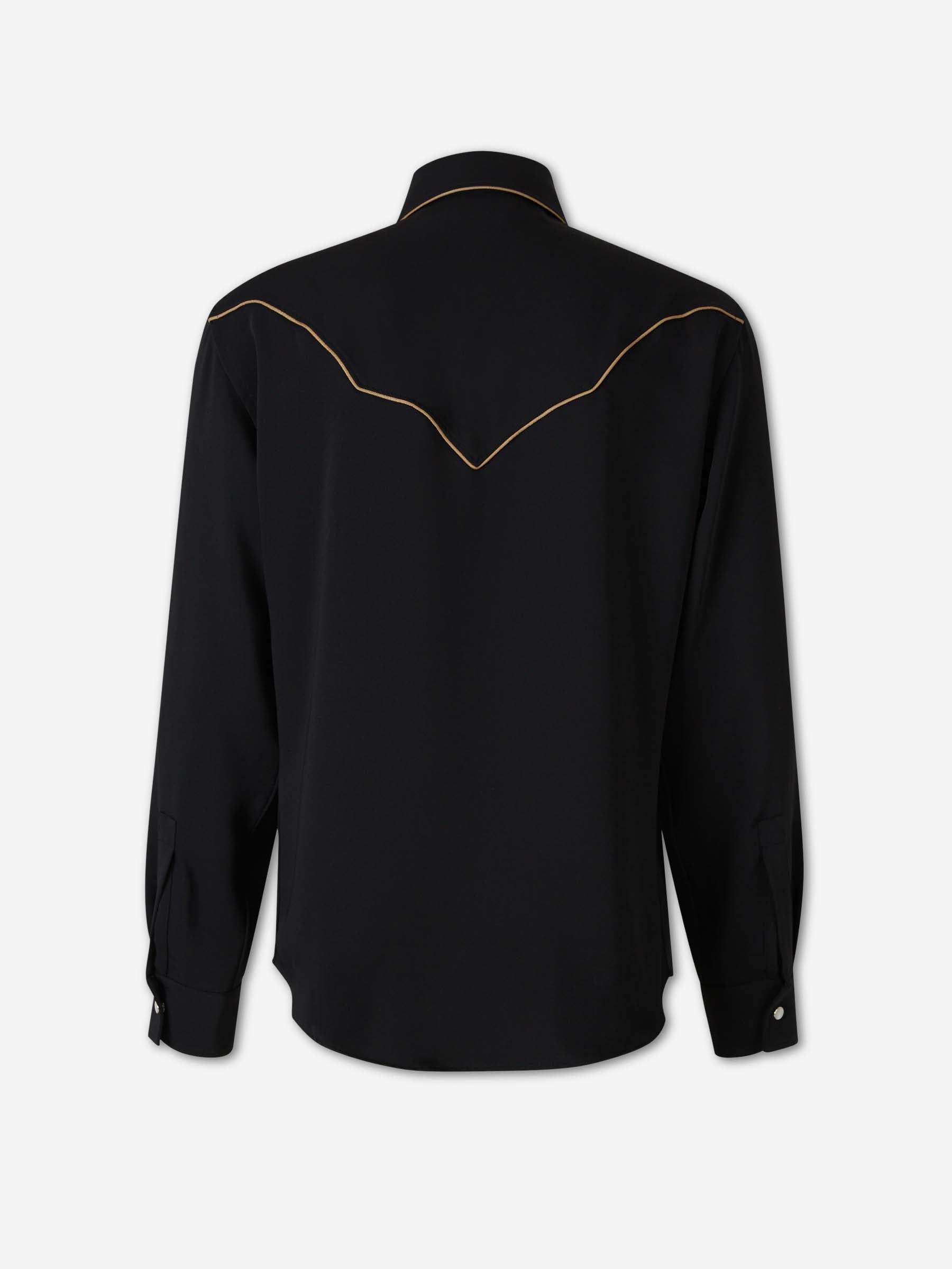 Amiri Hombre Barcelona Camisa Poliéster Western color Negro sku 531-006783 01 - Foto 2