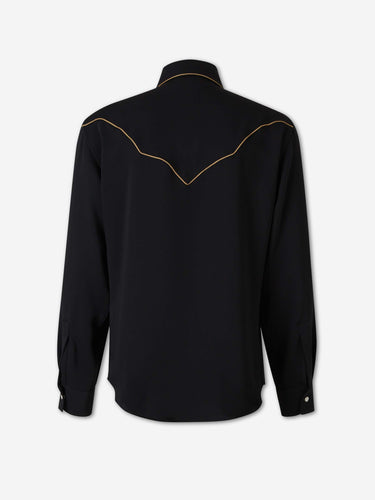 Amiri Hombre Barcelona Camisa Poliéster Western color Negro sku 531-006783 01 - Foto 2