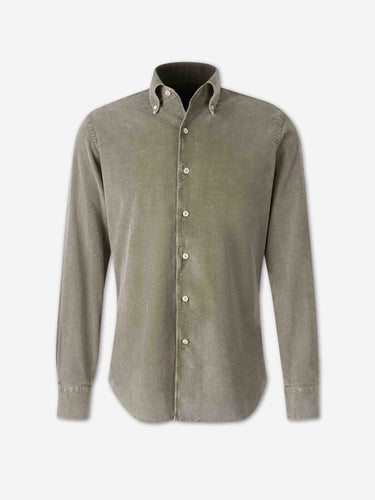 Santa Eulalia Hombre Barcelona Camisa Pana Algodón color Verde Oscuro sku 531-006785 02 - Foto 1