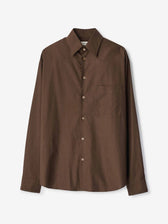 Lemaire Hombre Barcelona Camisa Lisa Algodón Seda color Marrón sku 531-006792 01 - Foto 1