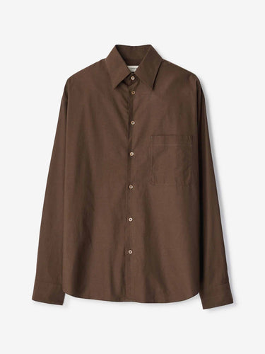 Lemaire Hombre Barcelona Camisa Lisa Algodón Seda color Marrón sku 531-006792 01 - Foto 1