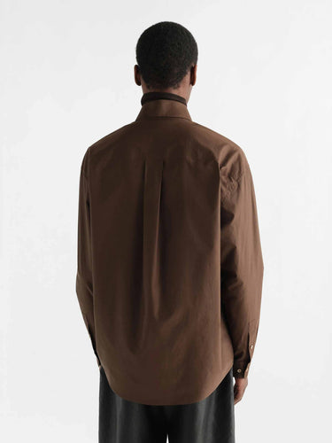 Lemaire Hombre Barcelona Camisa Lisa Algodón Seda color Marrón sku 531-006792 01 - Foto 3