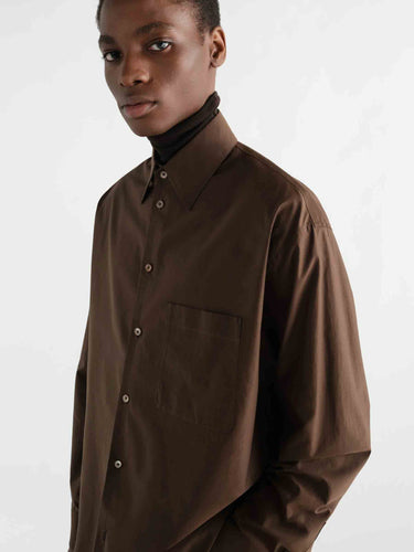 Lemaire Hombre Barcelona Camisa Lisa Algodón Seda color Marrón sku 531-006792 01 - Foto 4