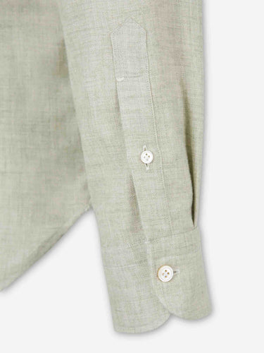 Vincenzo di Ruggiero Hombre Barcelona Camisa Lisa Lana Algodón color Verde sku 531-006803 01 - Foto 4
