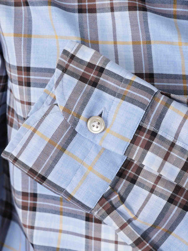 Luigi Borrelli Hombre Barcelona Camisa Estampada Cuadros color Azul Celeste sku 531-006832 01 - Foto 4
