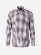 Luigi Borrelli Hombre Barcelona Camisa Estampada Cuadros Vichy color Marrón sku 531-006834 01 - Foto 1