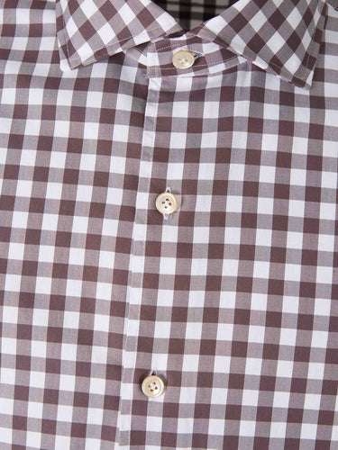 Luigi Borrelli Hombre Barcelona Camisa Estampada Cuadros Vichy color Marrón sku 531-006834 01 - Foto 3