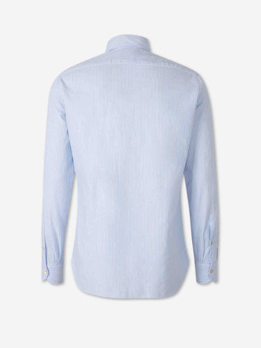 Luigi Borrelli Hombre Barcelona Camisa Estampada Rayas color Azul Celeste sku 531-006837 01 - Foto 2