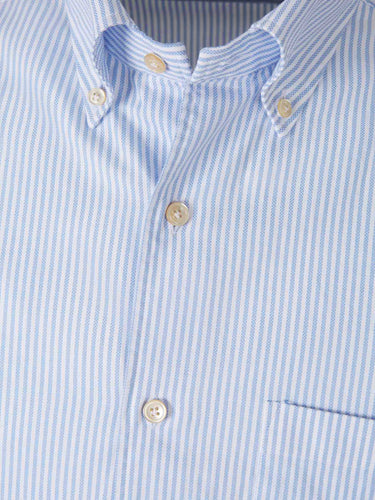 Luigi Borrelli Hombre Barcelona Camisa Estampada Rayas color Azul Celeste sku 531-006837 01 - Foto 3