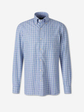 Luigi Borrelli Hombre Barcelona Camisa Estampada Cuadros color Azul Celeste sku 531-006838 01 - Foto 1
