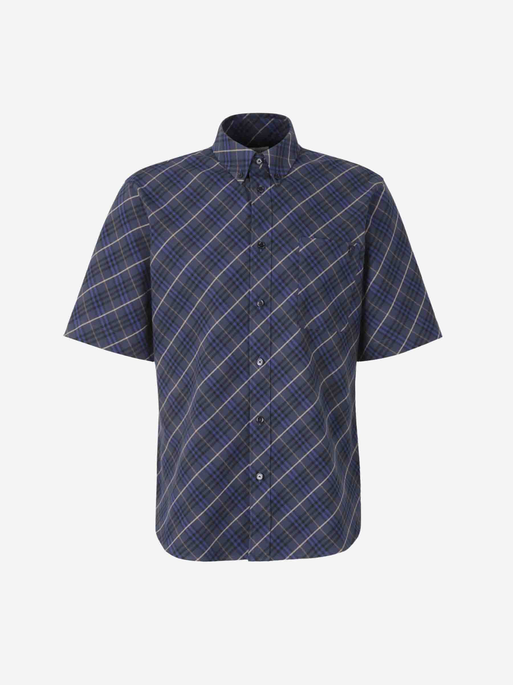 Burberry Hombre Barcelona Camisa Motivo Cuadros color Azul Cobalto sku 532-000614 01 - Foto 1