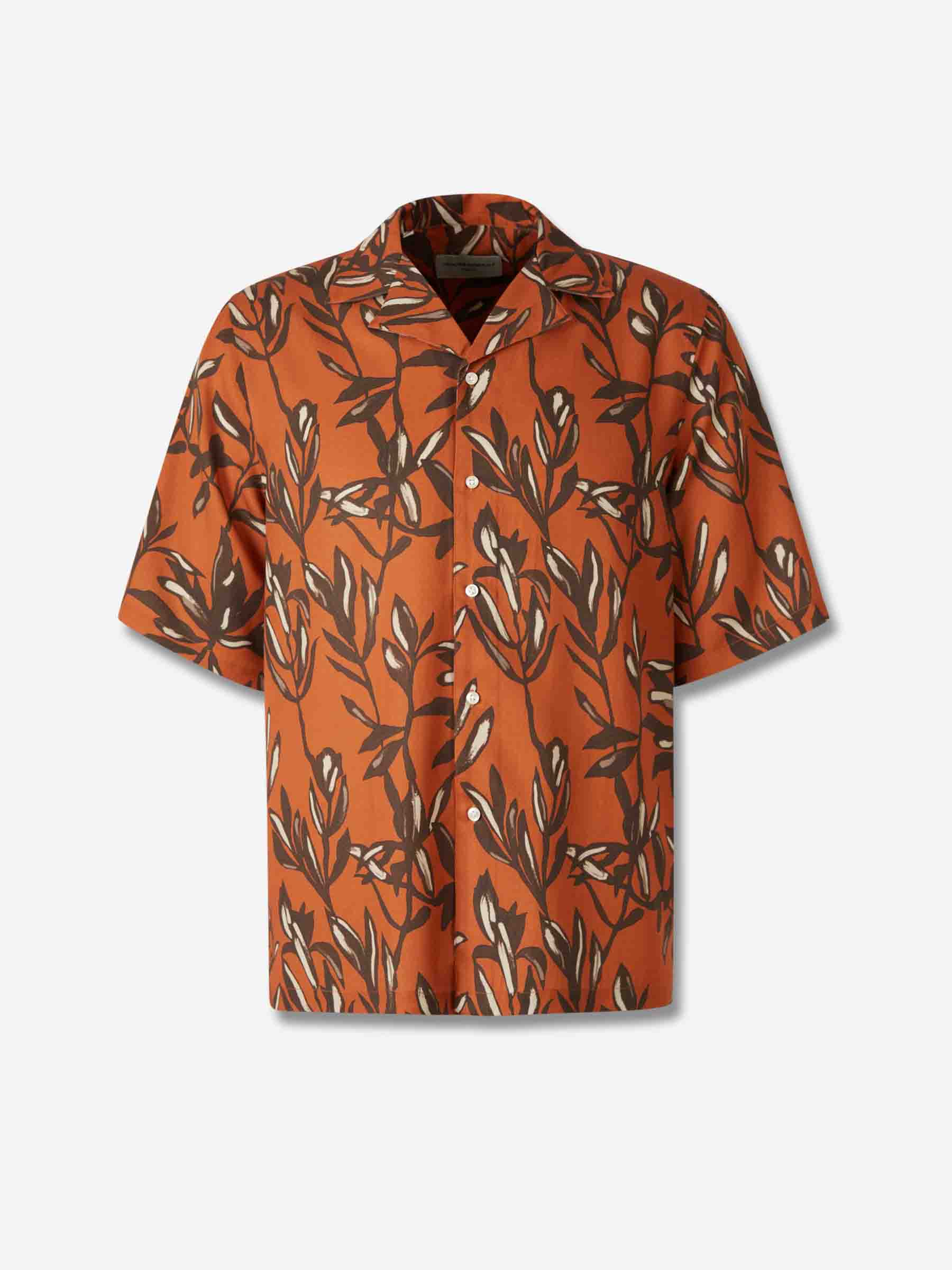Officine Générale Hombre Barcelona Camisa Estampada Eren color Naranja Oscuro sku 532-000694 01 - Foto 1