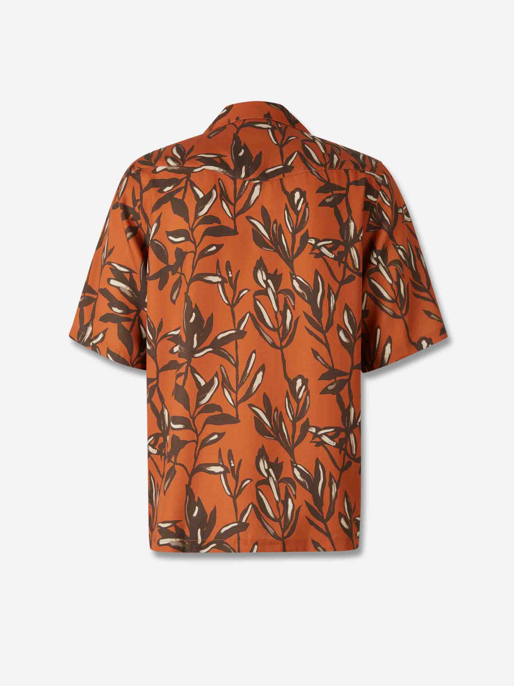 Officine Générale Hombre Barcelona Camisa Estampada Eren color Naranja Oscuro sku 532-000694 01 - Foto 2
