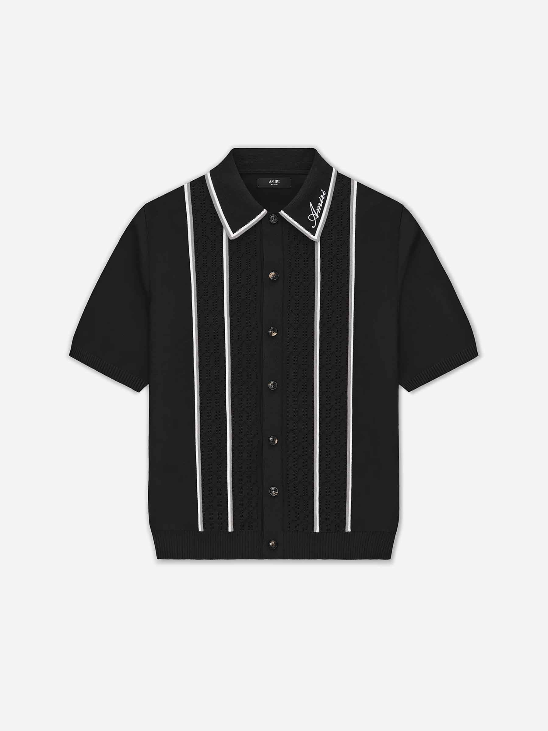 Amiri Hombre Barcelona Camisa Punto Rayas color Negro sku 532-000701 01 - Foto 1
