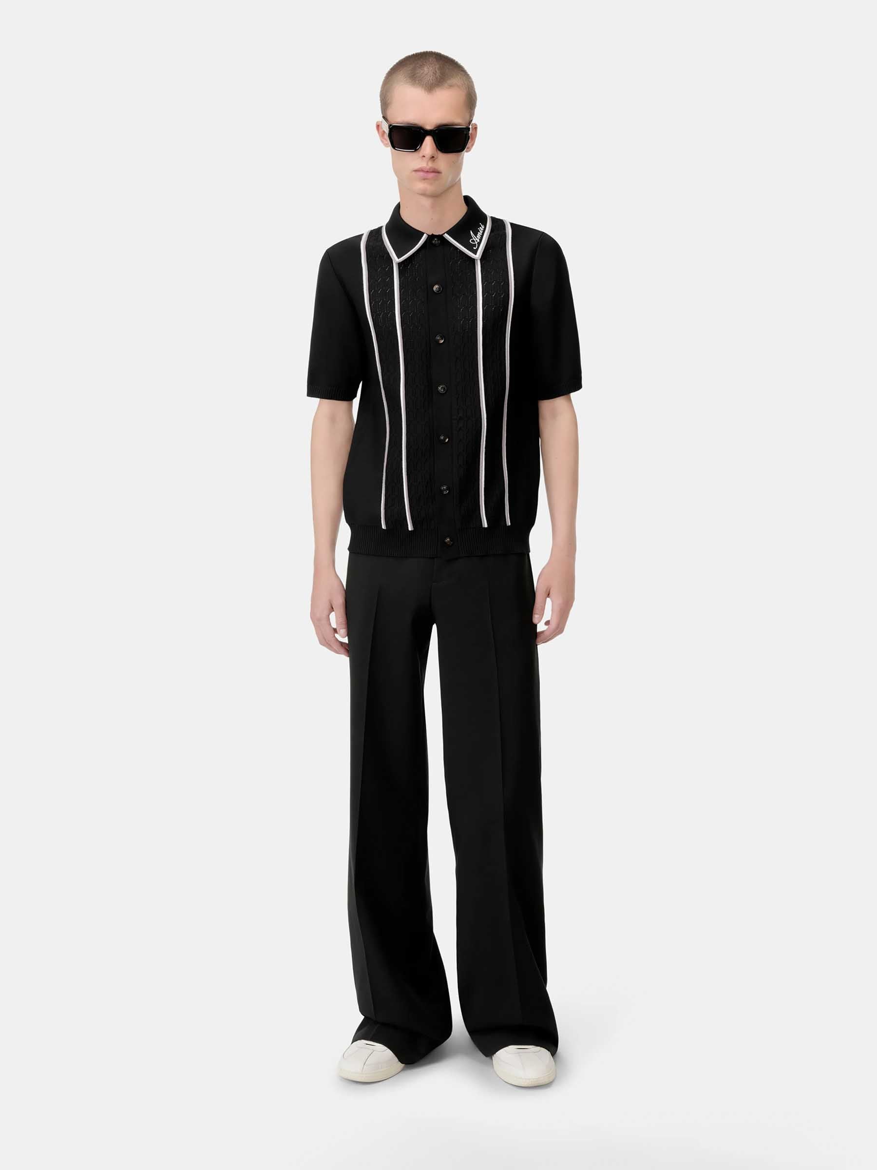 Amiri Hombre Barcelona Camisa Punto Rayas color Negro sku 532-000701 01 - Foto 2