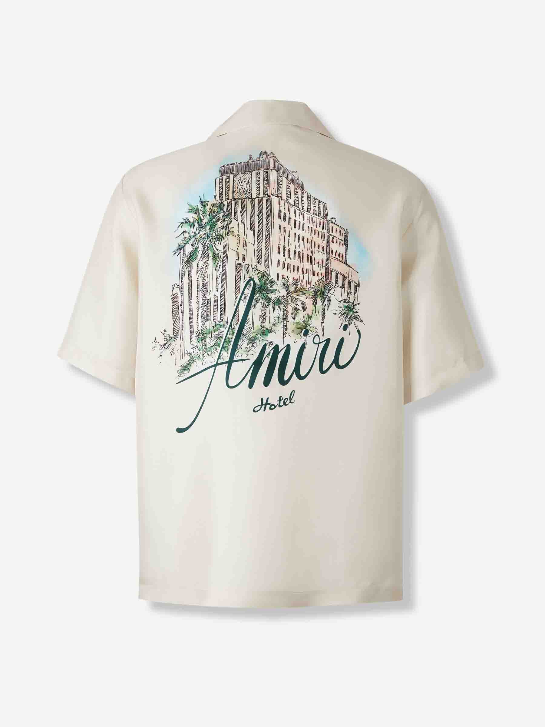 Amiri Hombre Barcelona Camisa Bowling Seda color Blanco sku 532-000702 01 - Foto 2