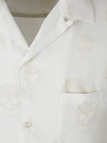 Alexander McQueen Hombre Barcelona Camisa Casual Calavera color Blanco sku 532-000705 01 - Foto 3